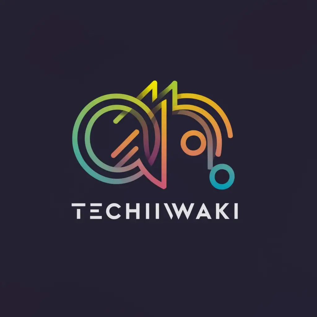 a logo design,with the text "TechiWaki", main symbol:01,complex,be used in Technology industry,clear background