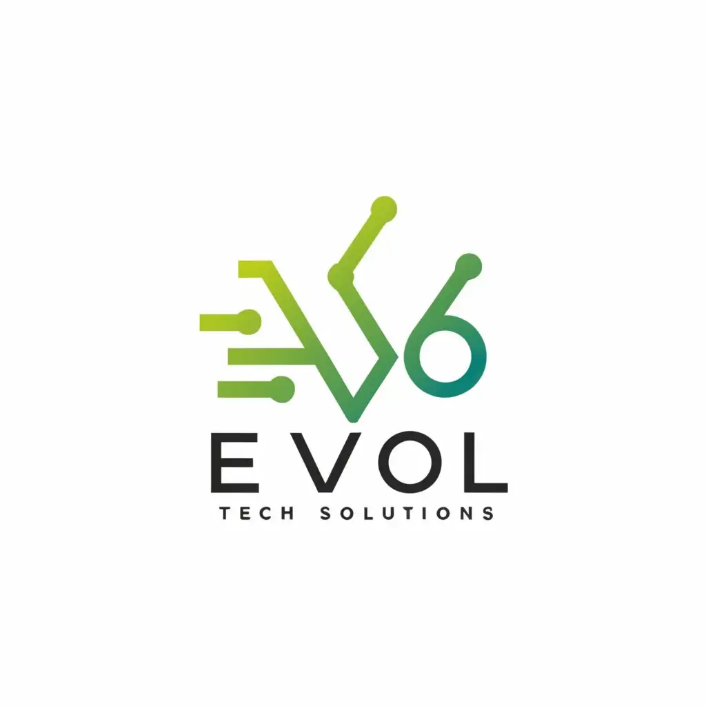 a logo design,with the text "EVOL", main symbol:Tech Solutions,Minimalistic,be used in Technology industry,clear background