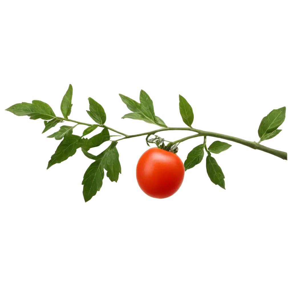 a tomato on a branch