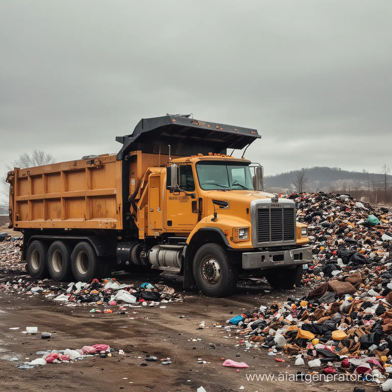 Dump-Truck-Garbage-Disposal-in-Urban-Environment