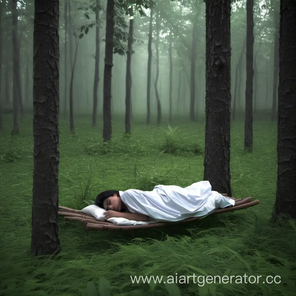 Tranquil-Human-Slumber-in-the-Enchanting-Forest-Haven