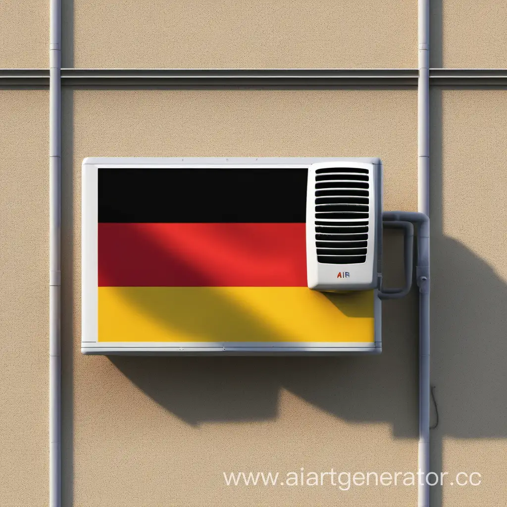 Air-Conditioner-on-German-Flag-National-Pride-meets-Modern-Comfort