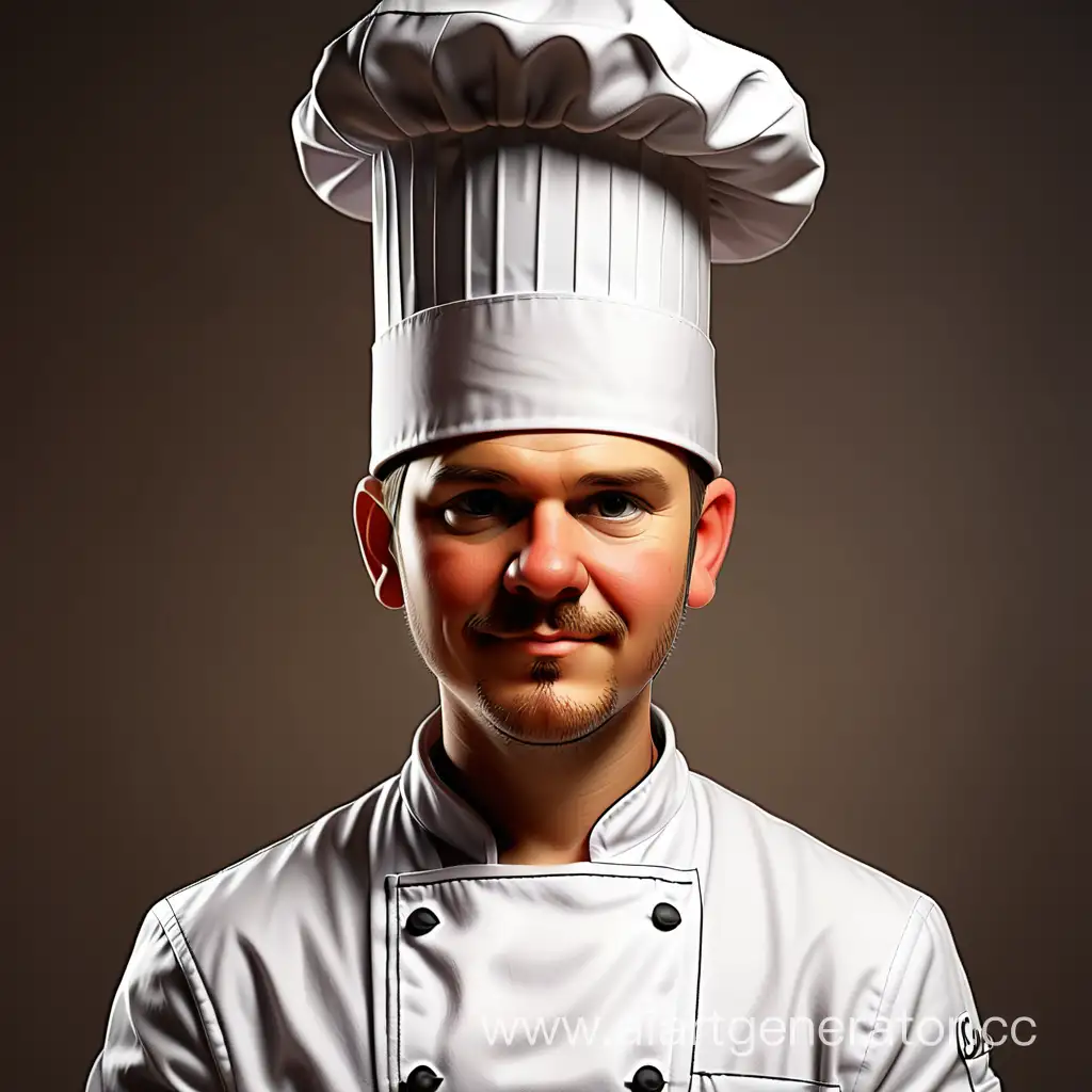 Professional-Chef-Wearing-Traditional-Chefs-Hat
