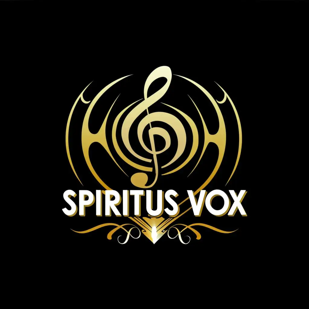 LOGO-Design-For-Spiritus-Vox-Elegant-Treble-Clef-with-Captivating-Typography-for-the-Entertainment-Industry