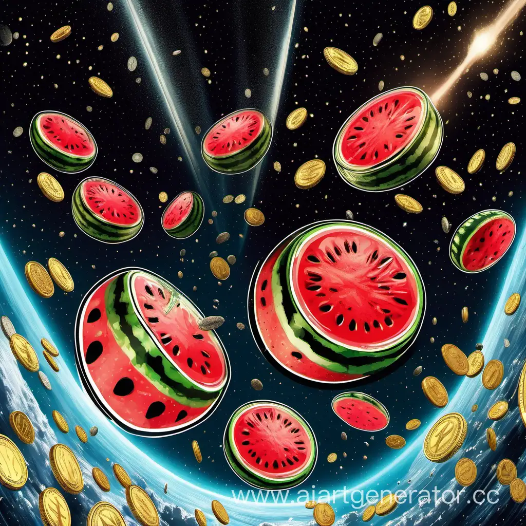 Space-Coins-Featuring-Floating-Watermelons
