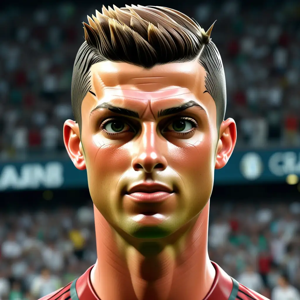 Cristiano Ronaldos Frontal View Hairstyle Sketch