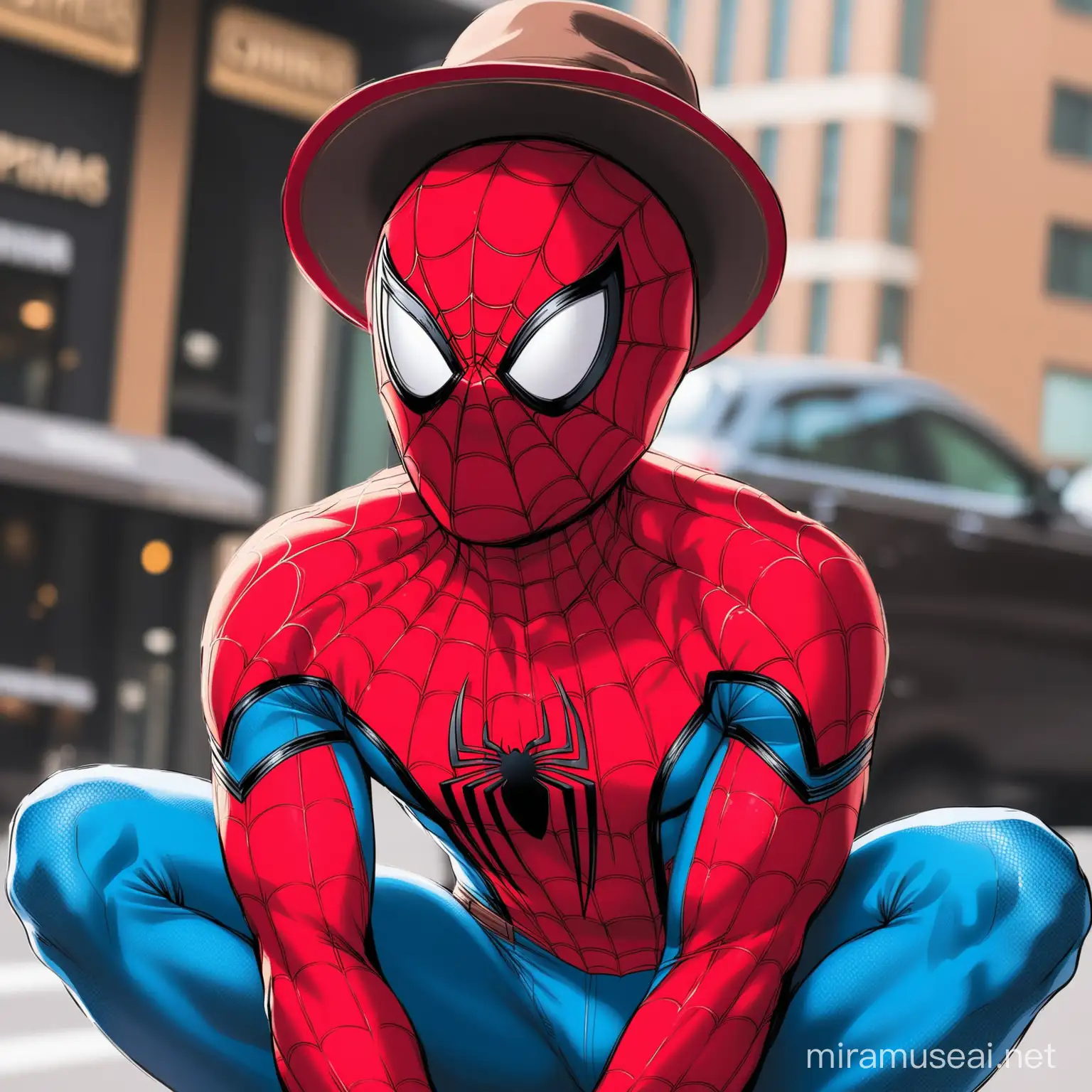Spiderman Wearing a Top Hat