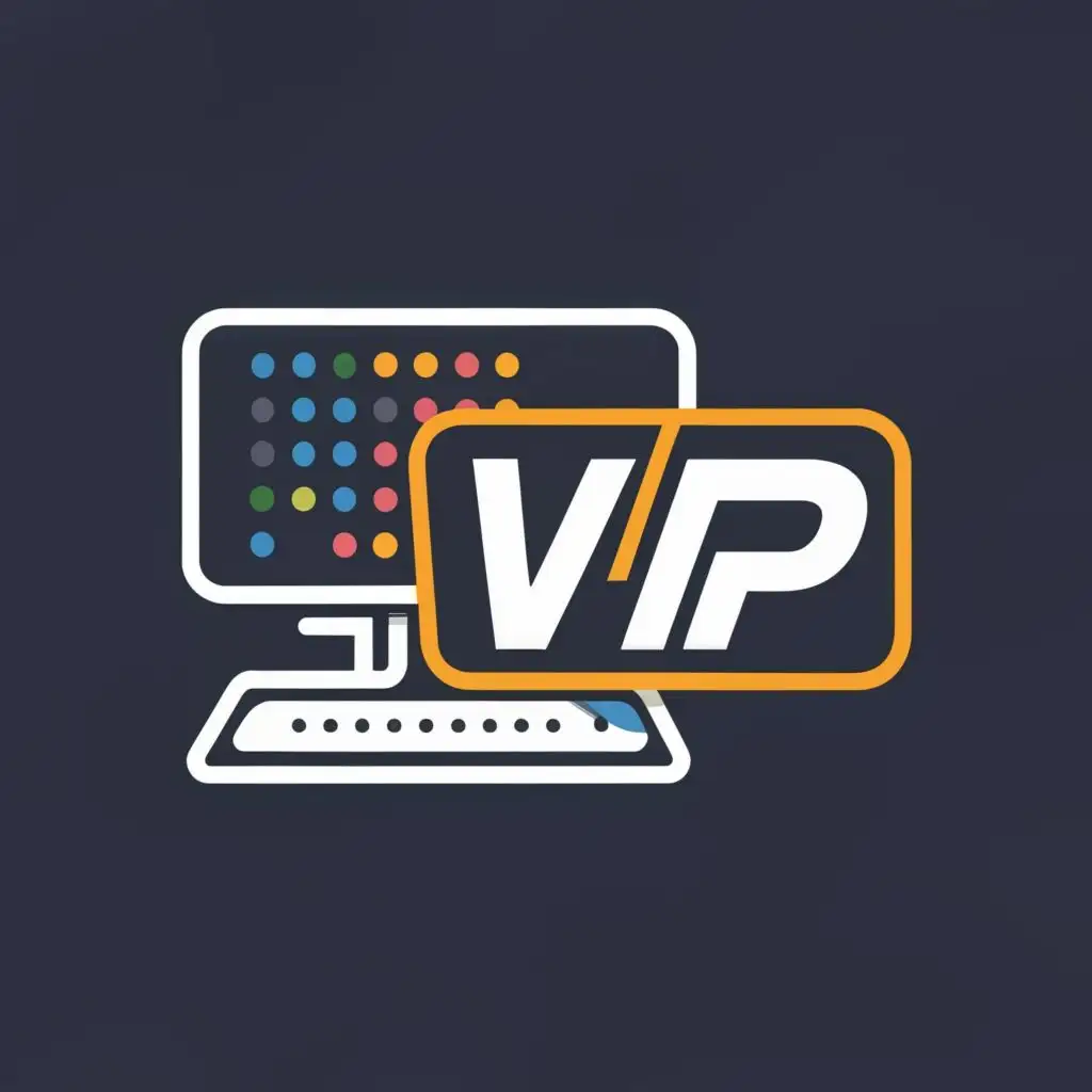 logo, computer, with the text "VP", typography, be used in Technology industry