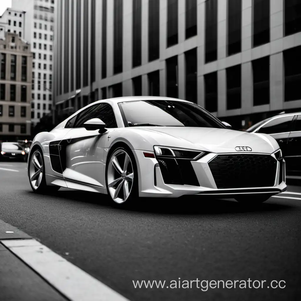 Sleek-White-Audi-Cruising-Through-Urban-Landscape