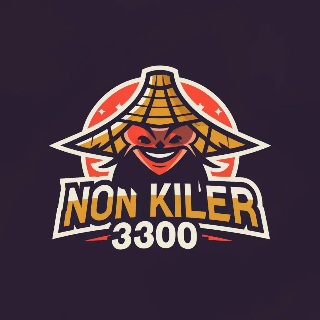 LOGO-Design-For-Nong-Killer-3000-Chinese-Straw-Hat-Emblem-for-Entertainment-Industry
