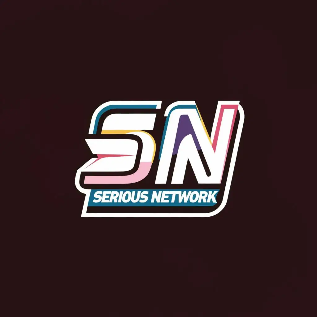 logo, SJN, with the text "serious jokes network", typography, be used in Entertainment industry