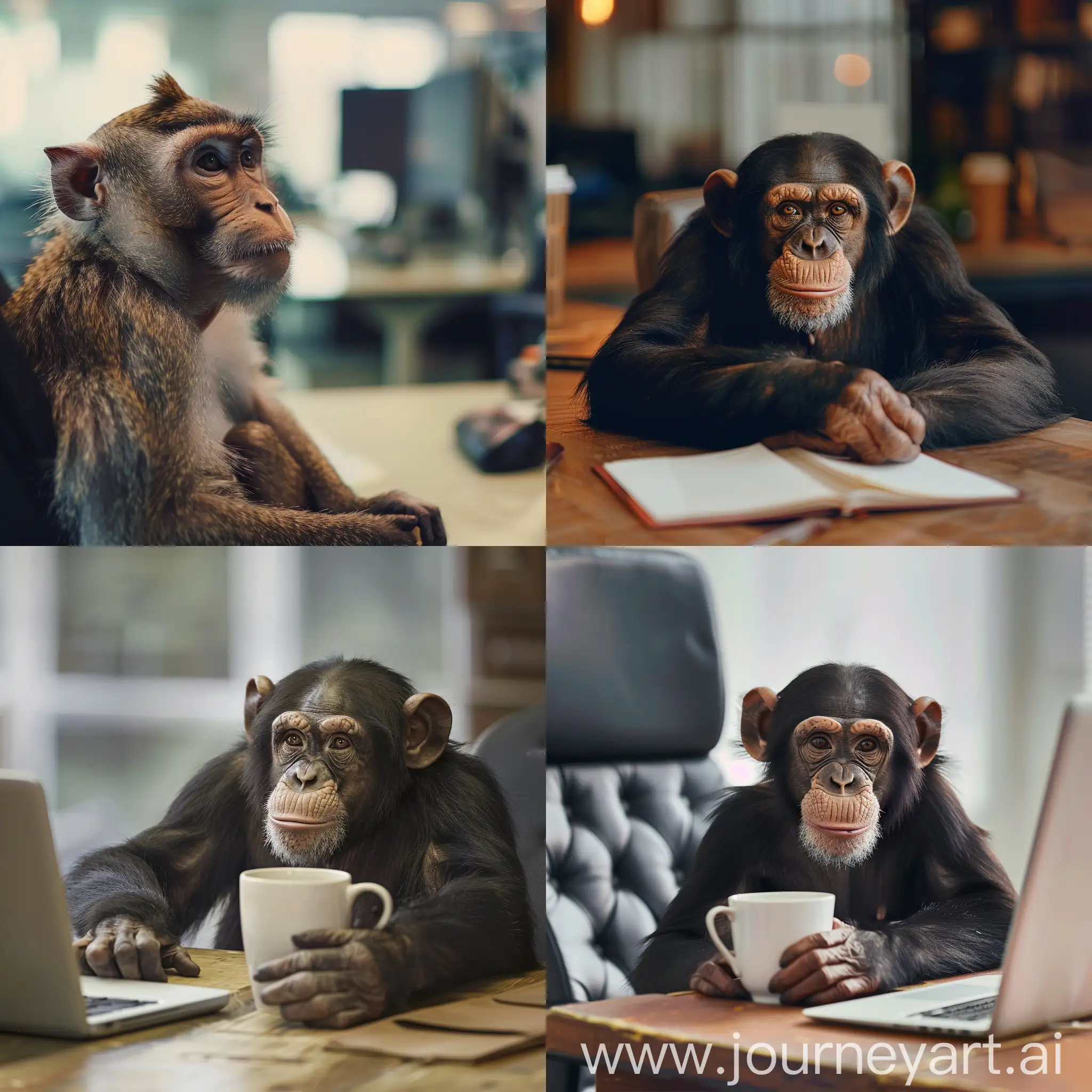 Motivated-Monkey-at-Work-in-Office