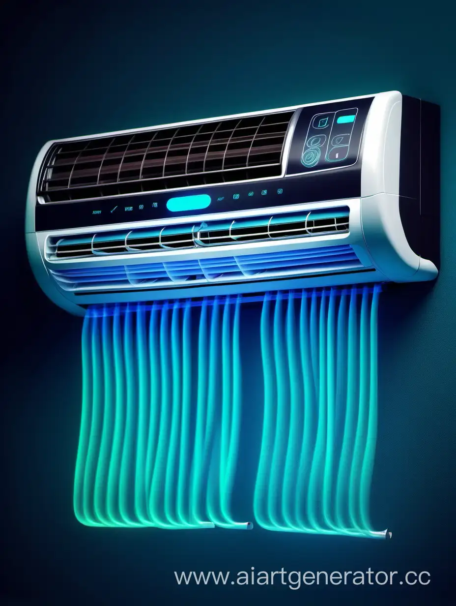 Vibrant-GreenBlue-Neon-Airflow-in-Advanced-Air-Conditioner