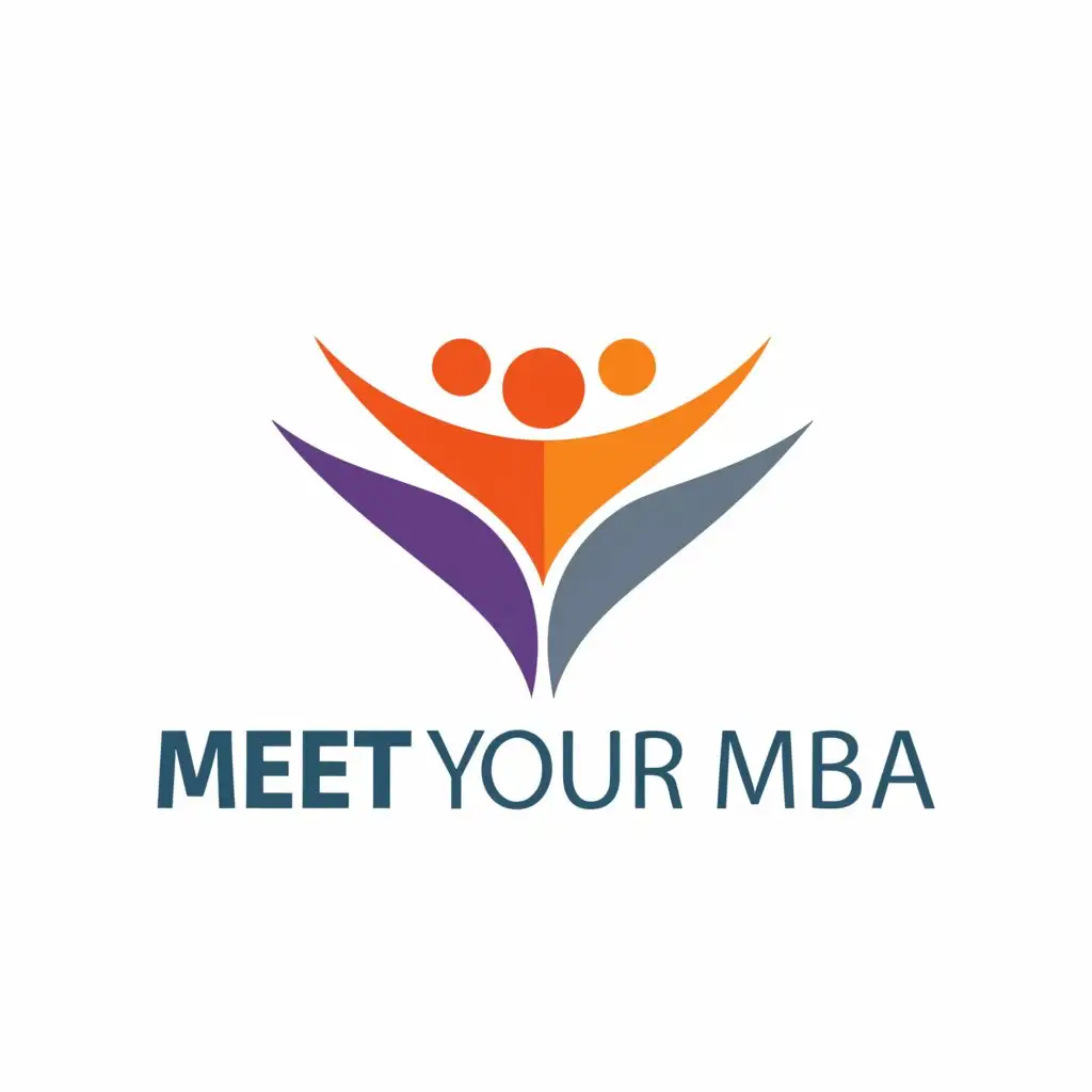 a logo design,with the text "Meet Your MBA", main symbol:people,Moderate,be used in Education industry,clear background
