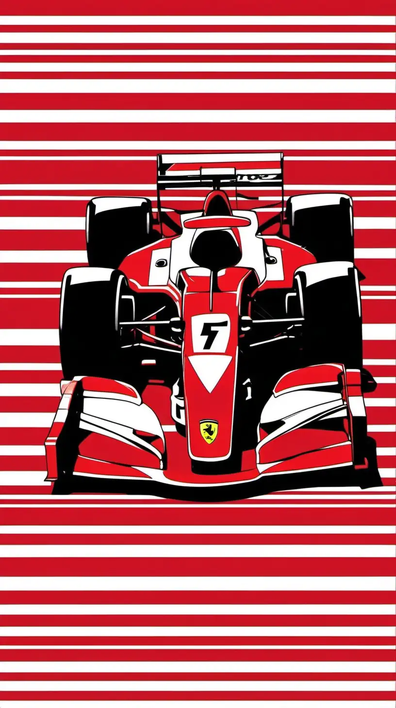 Ferrari Formula 1 Racing Car with Andy Warhol Pop Art Influence