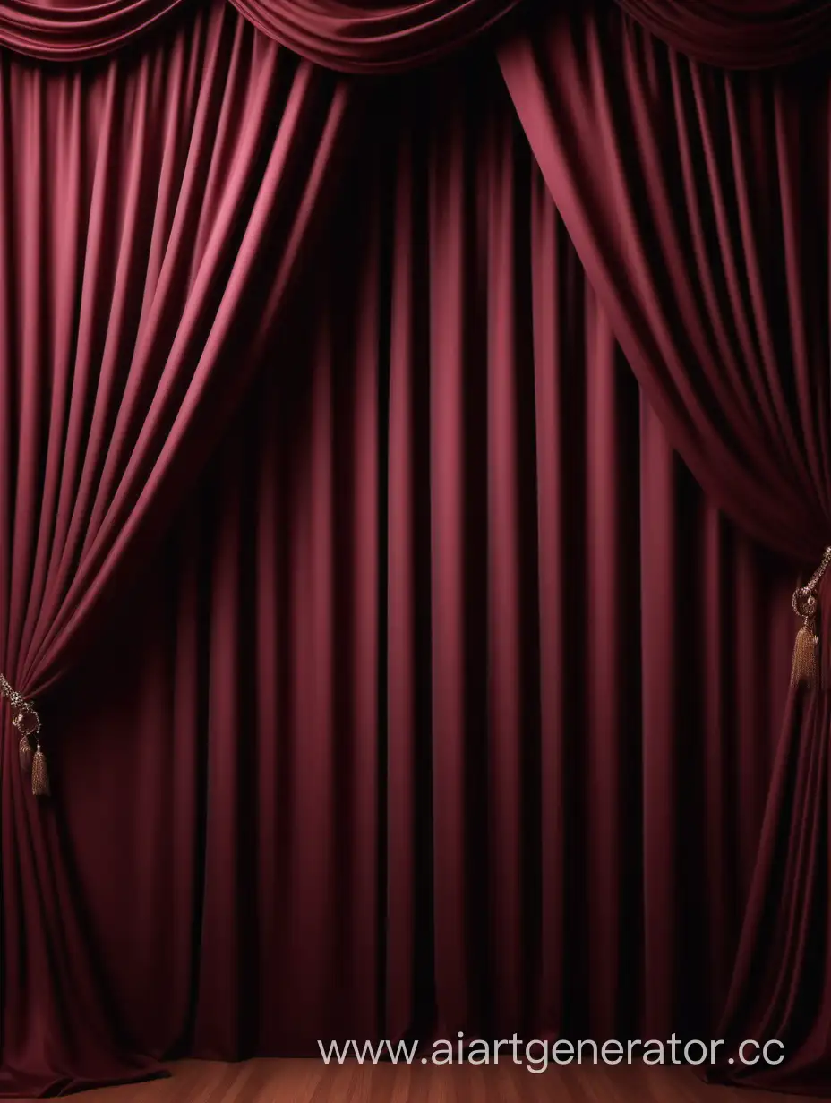 Luxurious-Burgundy-Curtains-Setting