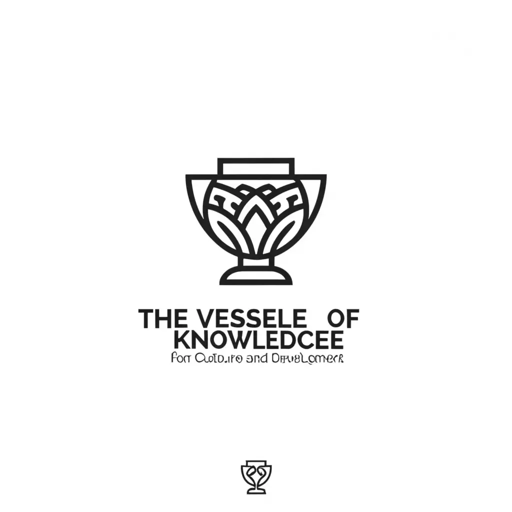 a logo design,with the text "The vessel of knowledge for culture and development", main symbol:pot ,complex,be used in Education industry,clear background