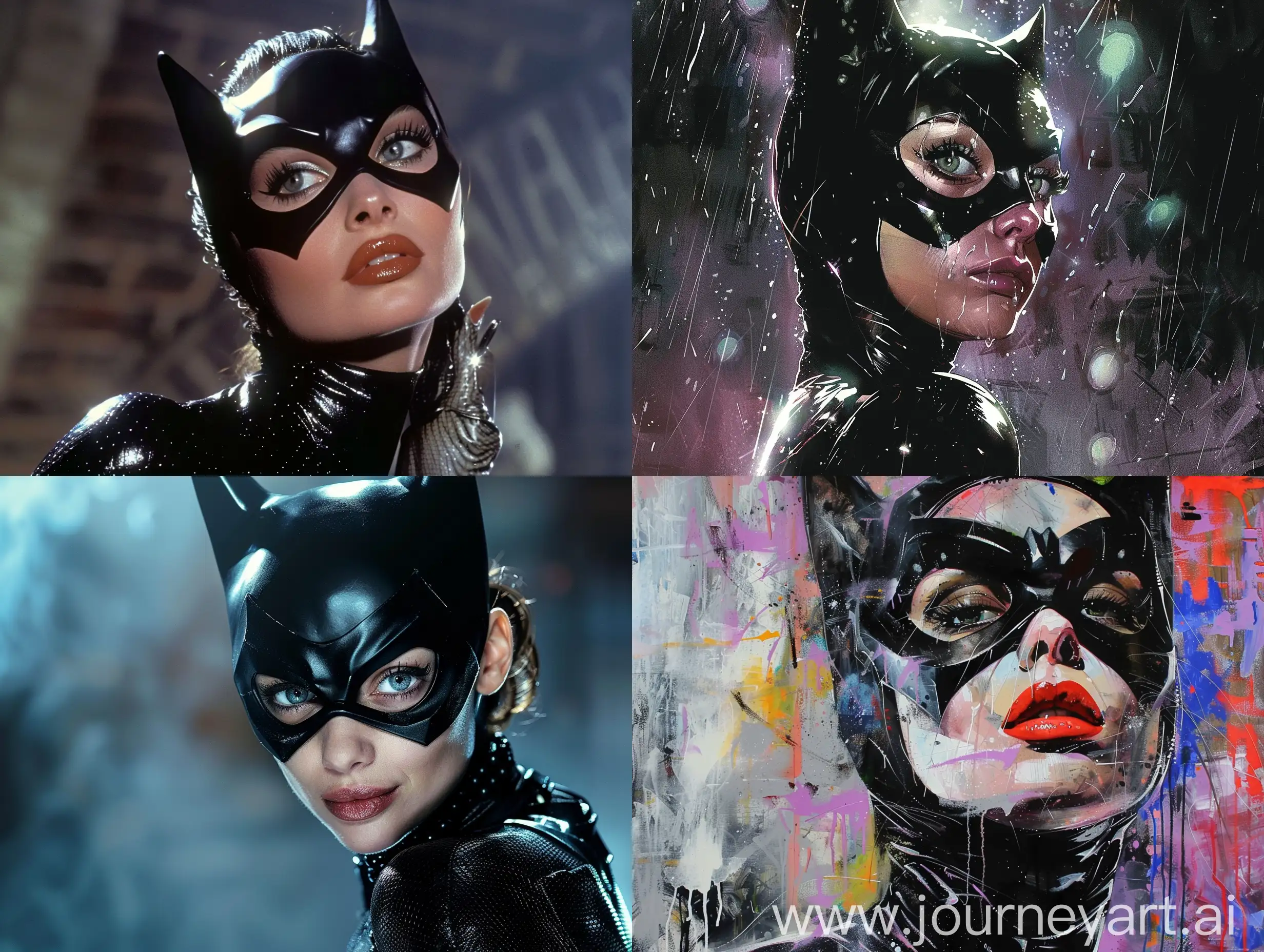 Sleek-Catwoman-in-Urban-Setting-Digital-Art