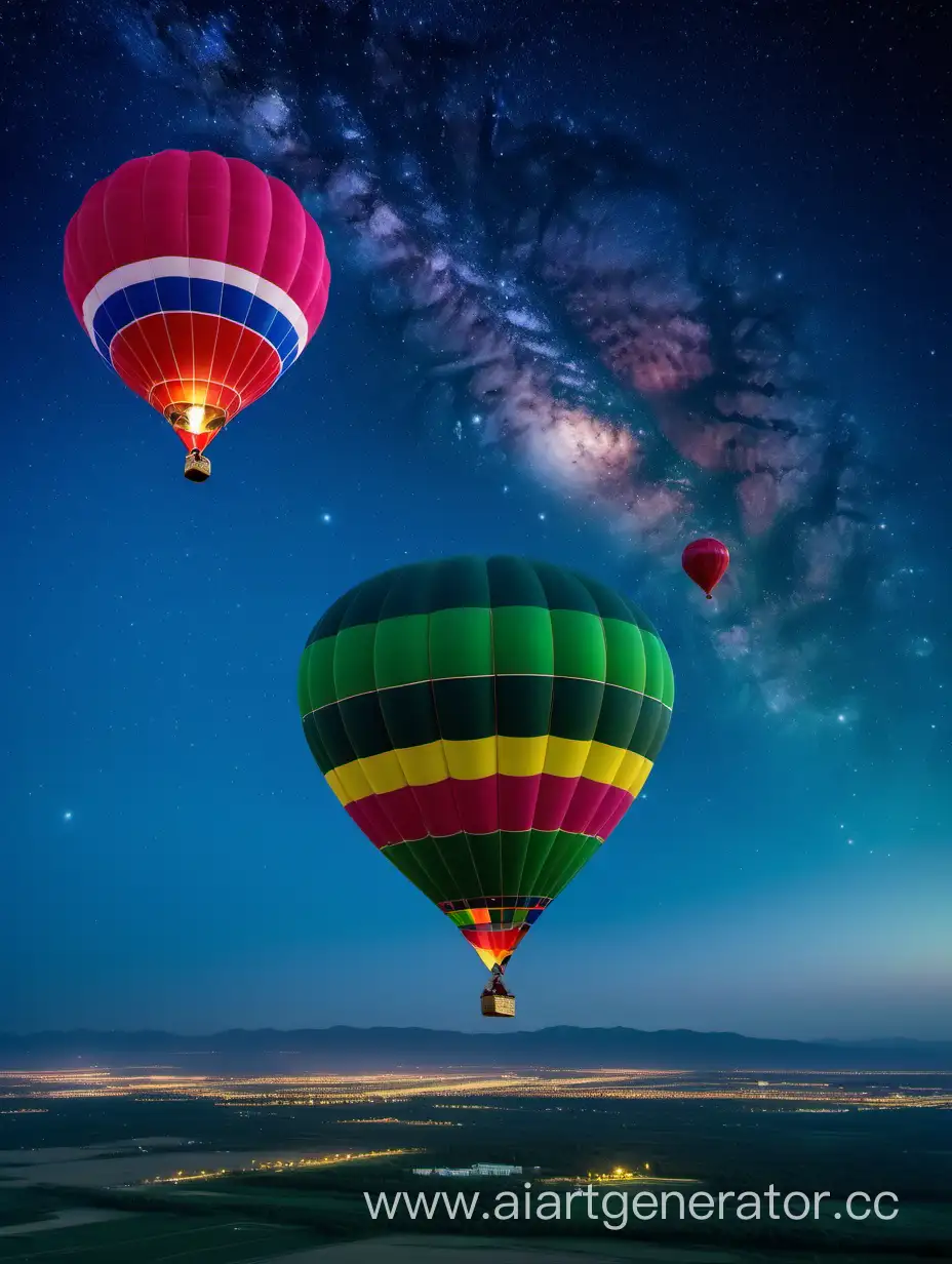 Tricolor-Hot-Air-Balloon-Festival-with-Acheshbok-and-Milky-Way-Mountains
