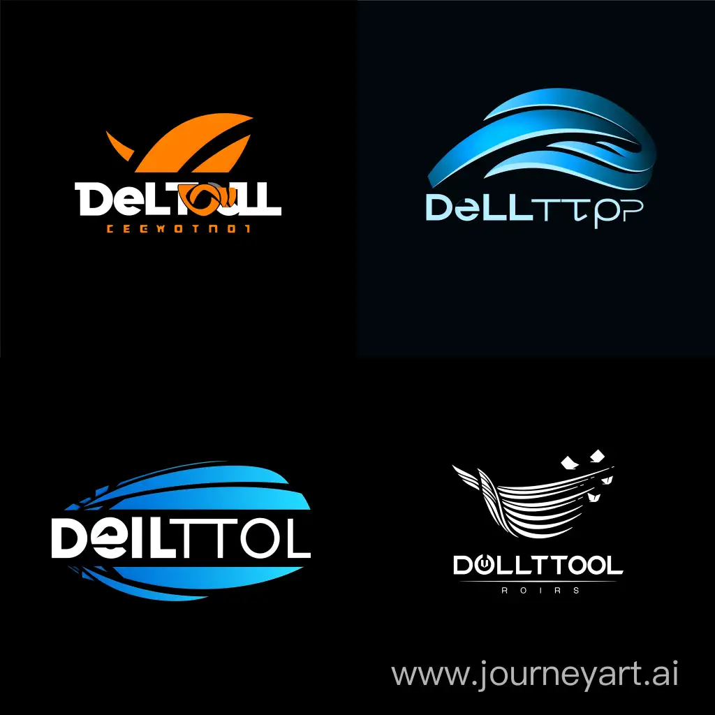 logo for a business called Delltopia that sells Dell laptops