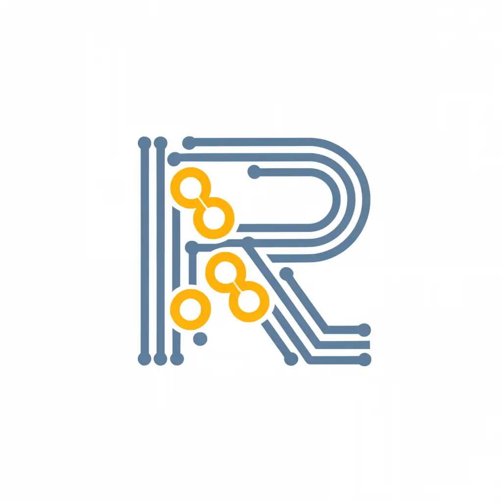 a logo design,with the text "R", main symbol:human insights ecosystem technology innovation biomedicine futurist minimalist,Moderate,be used in Nonprofit industry,clear background