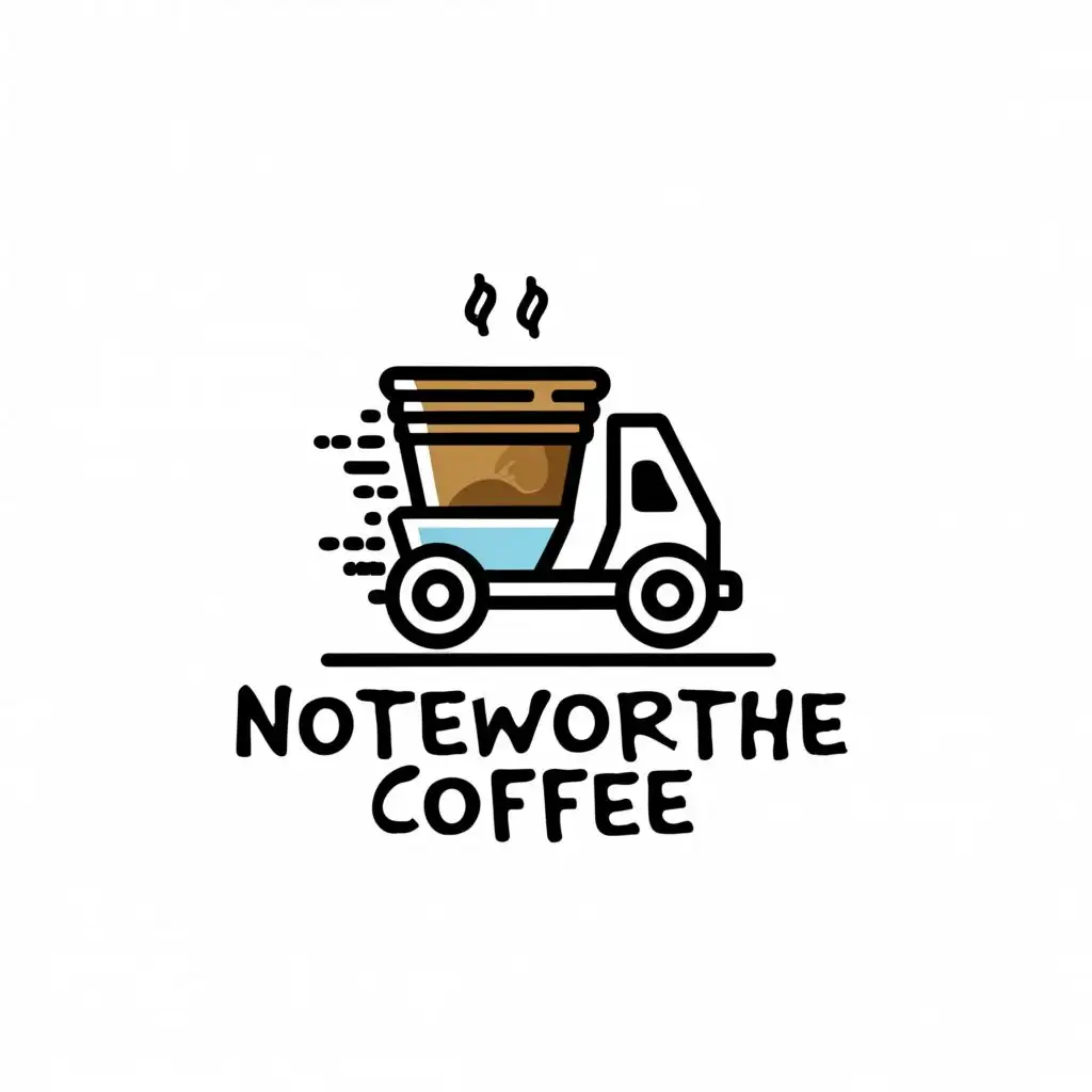 a logo design,with the text "Noteworthy Coffee", main symbol:truck, be used in Restaurant industry