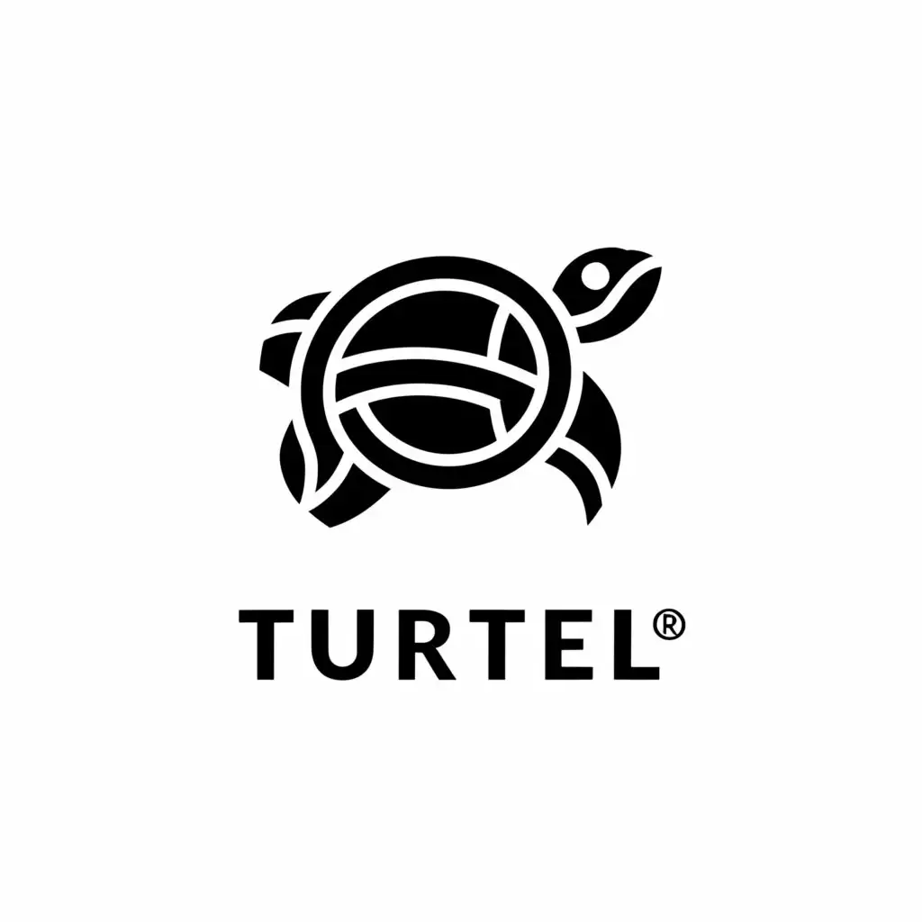 a logo design,with the text "turtel", main symbol:black turtel,Moderate,be used in Finance industry,clear background