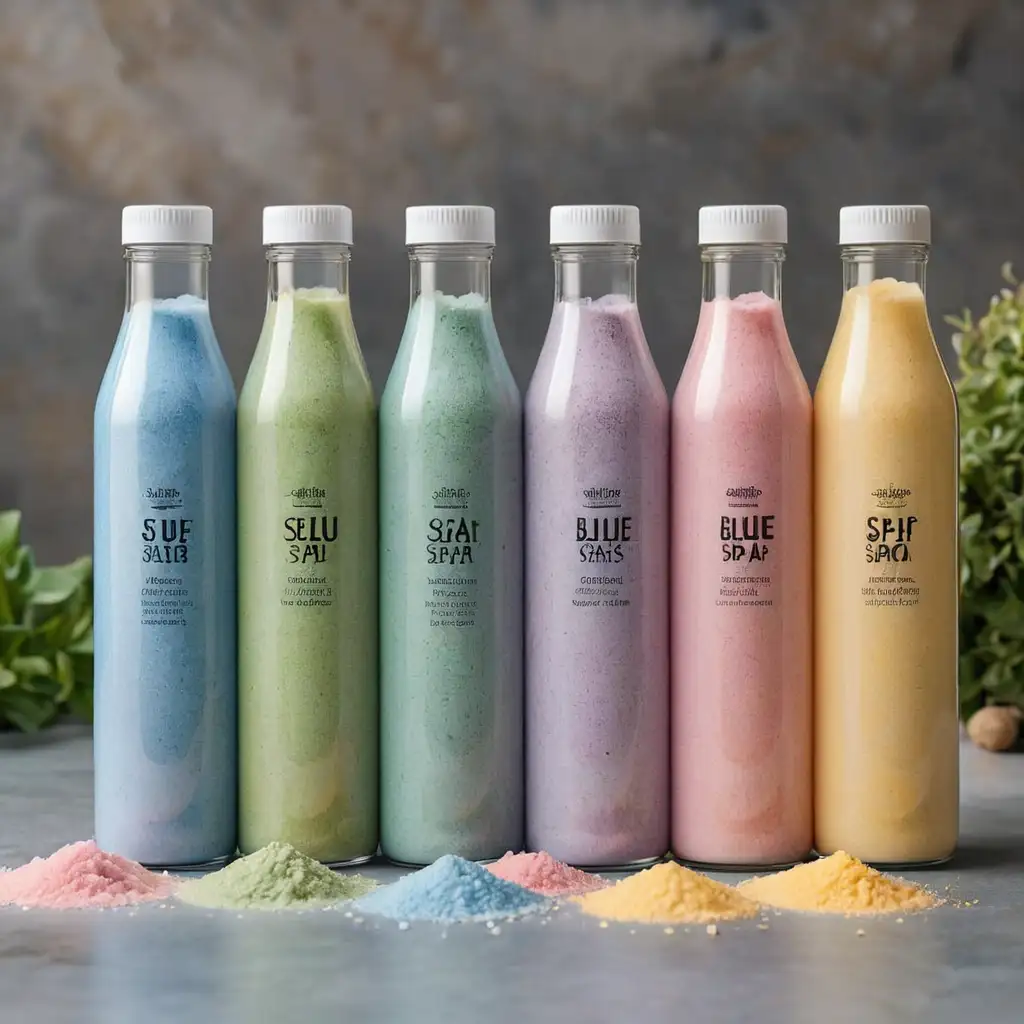 Genius Brand Spa Mineral Salts in Vibrant Colors