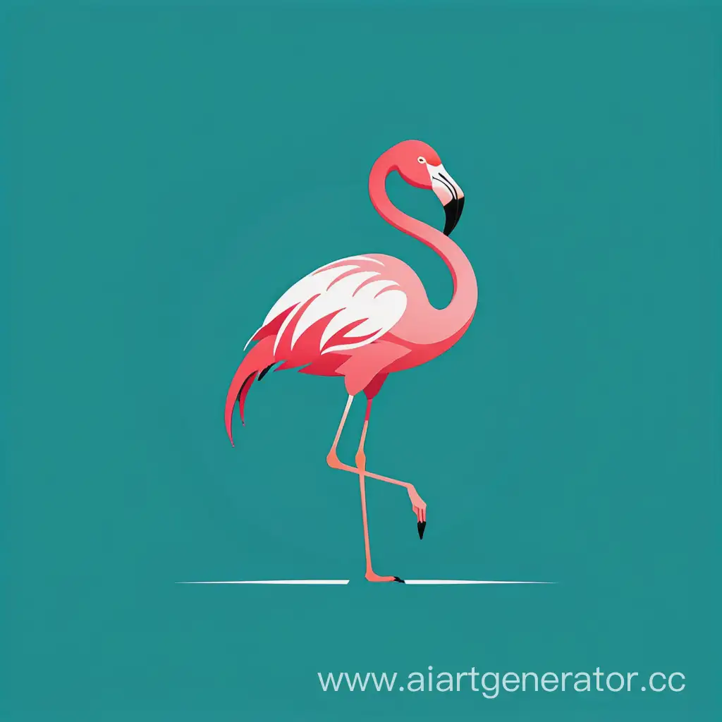 Flamingo minimalism, logo