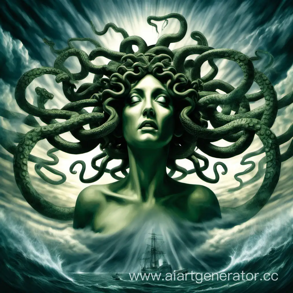 Mesmerizing-Medusa-Sculpture-in-the-Celestial-Sky