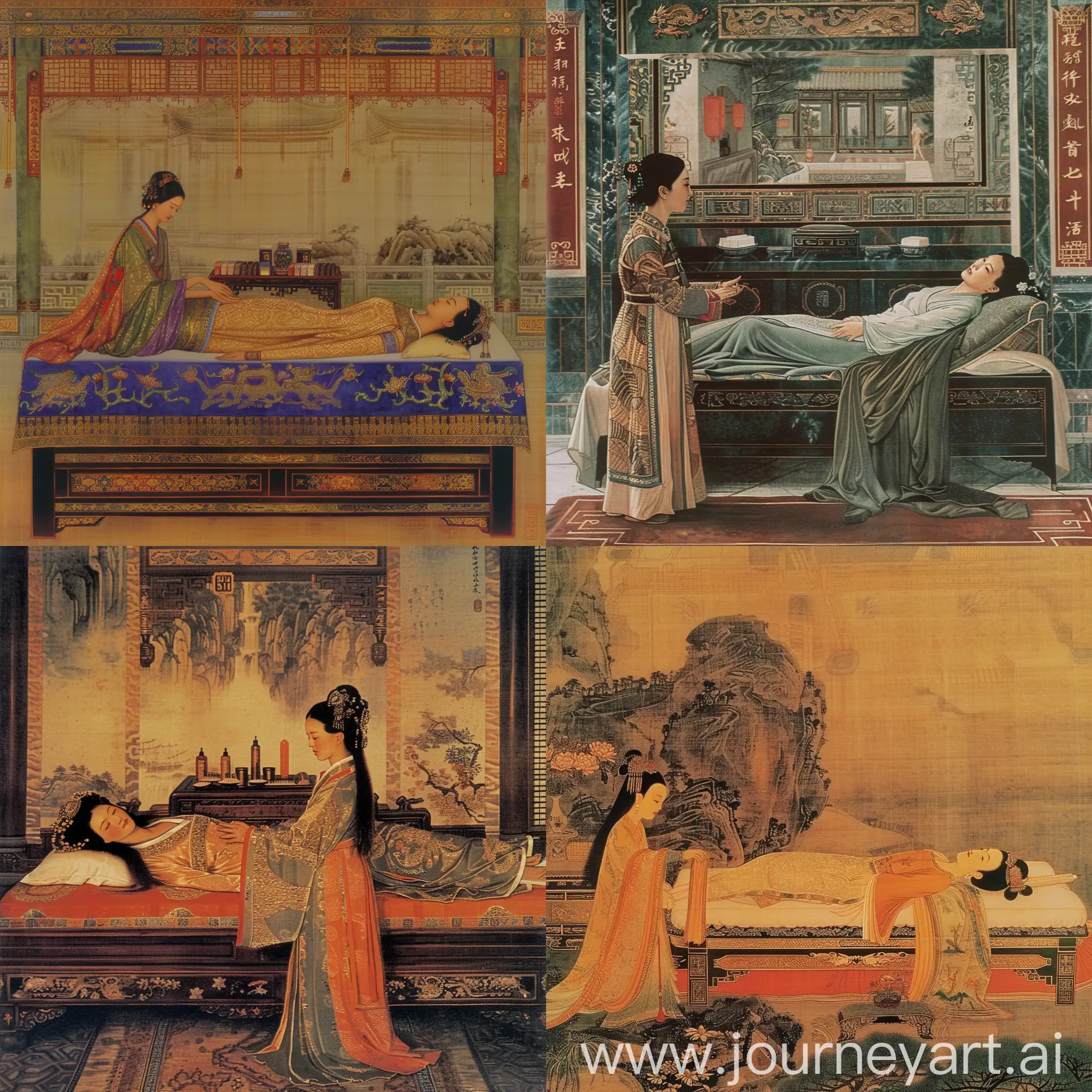 Luxurious-Chinese-Empress-Receiving-Beauty-Treatment
