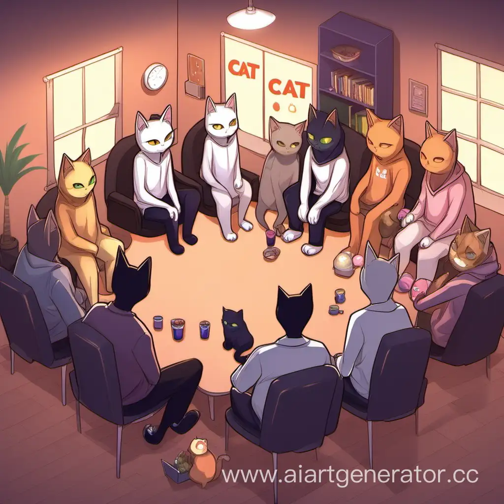 типичное сборище людей,сидящих в дискорд сервере с названием " комната кошек " 
