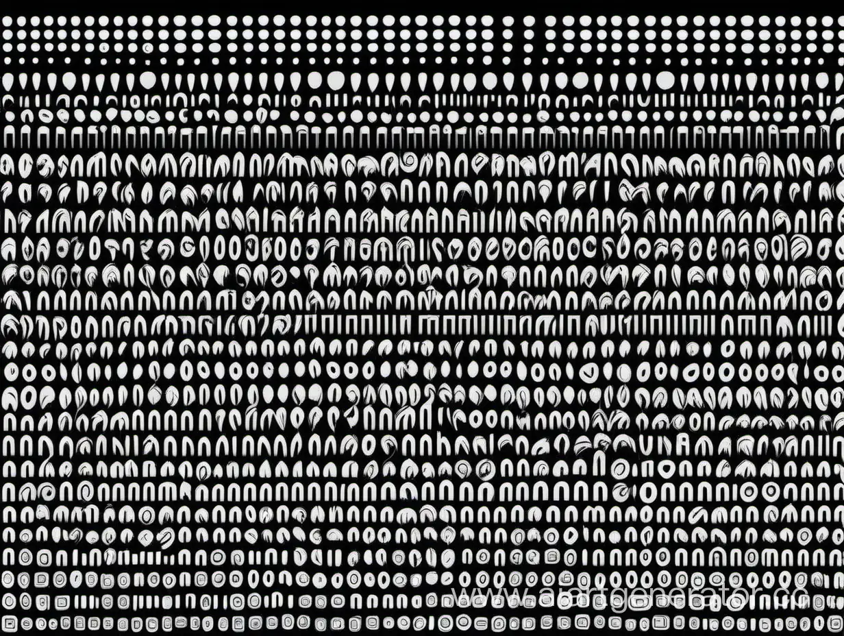 Abstract-Homogeneous-Pattern-with-White-Symbols-on-Black-Background