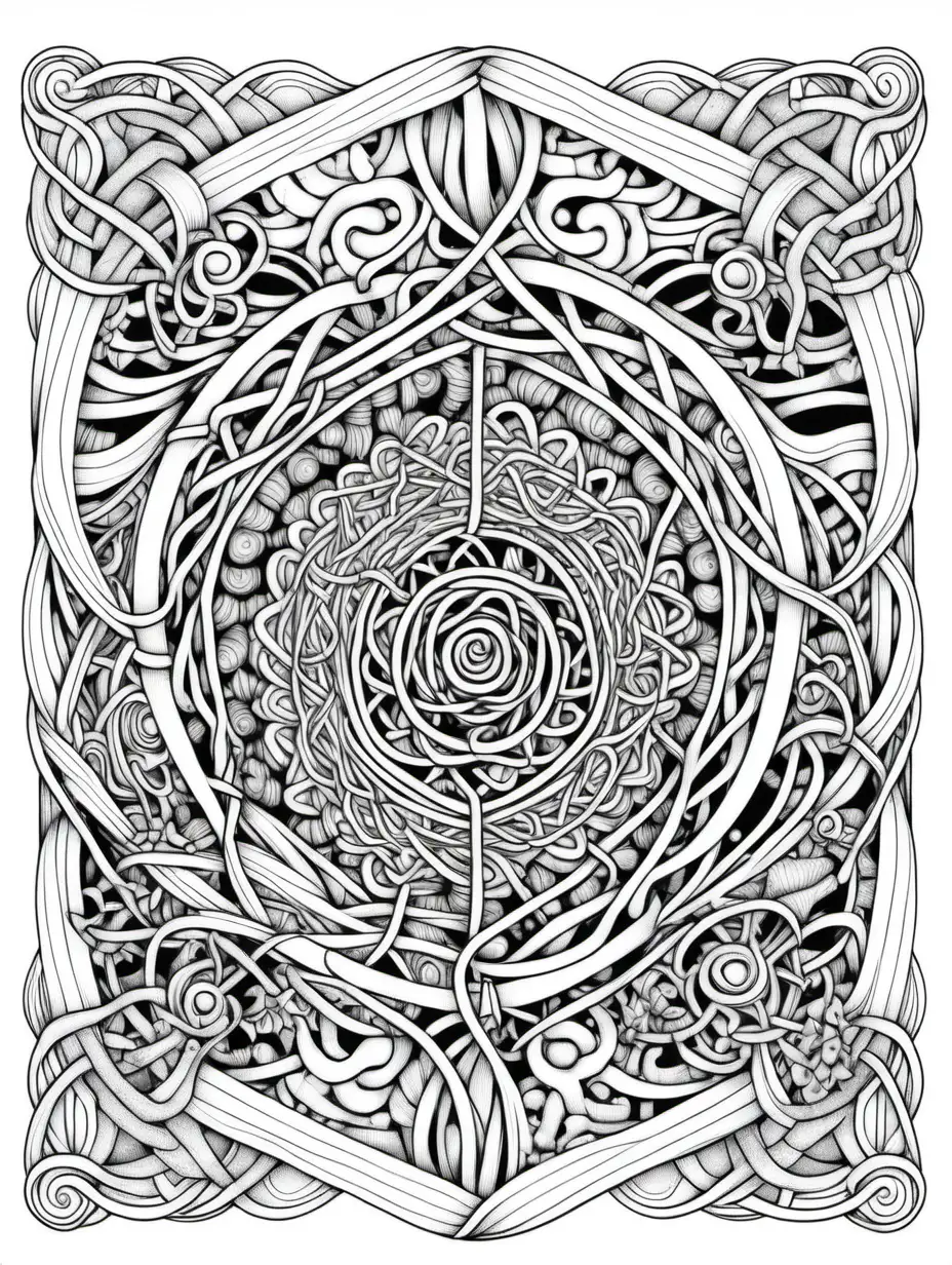 Enchanting Terrestrial Tangle Art Relaxing Coloring Page