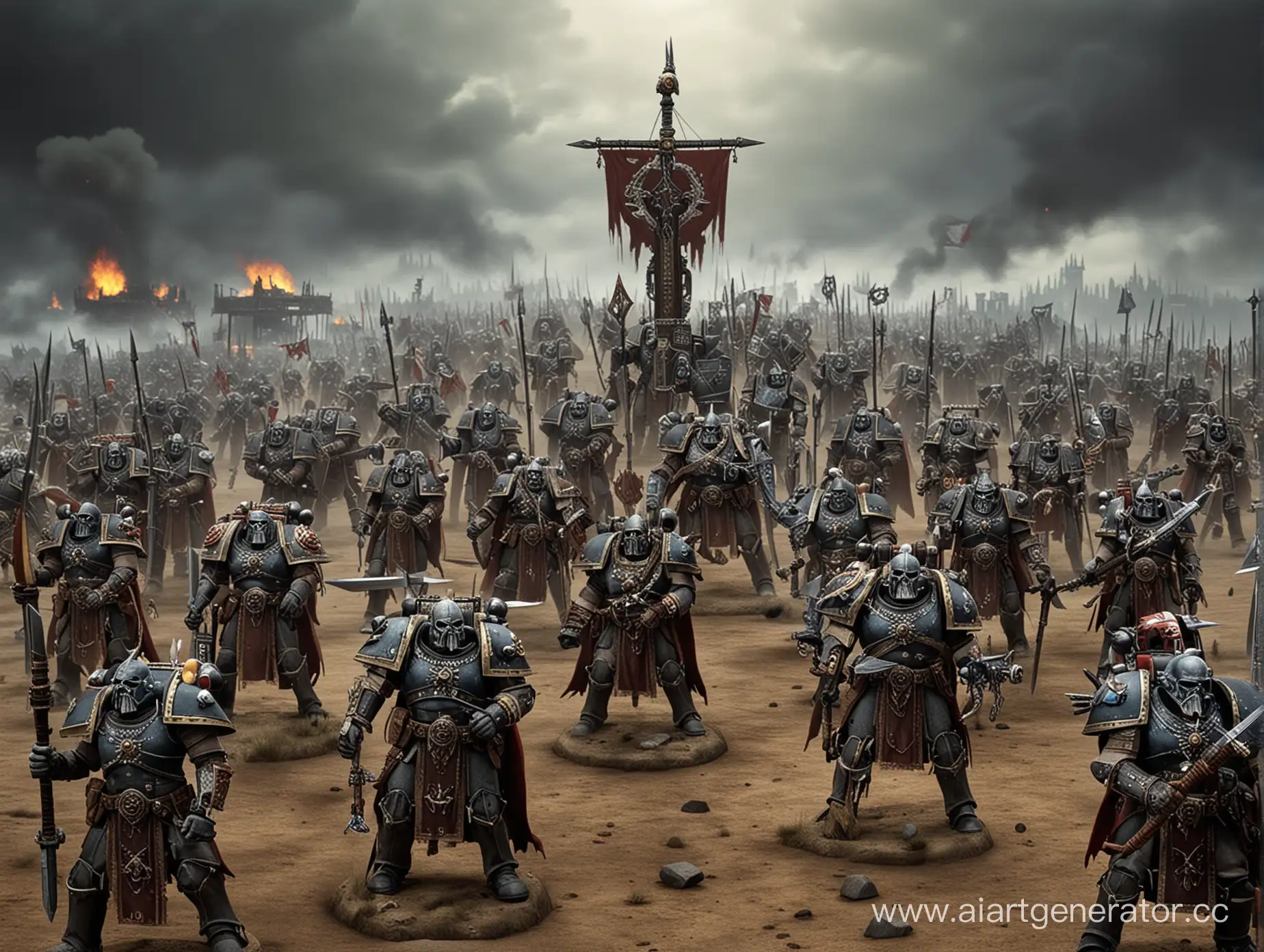 Epic-Battle-Scene-Warhammer-Warriors-Clash-in-Fiery-Conflict