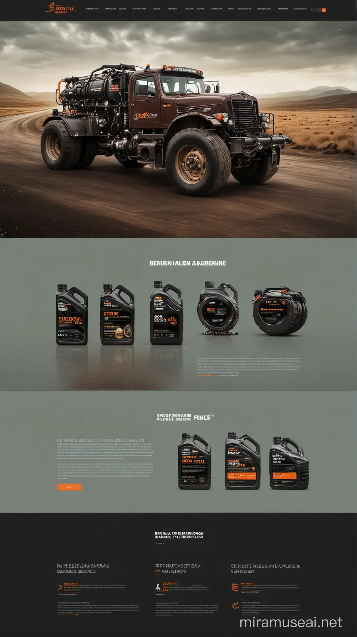 Stylish Engine Oil Product Showcase Website