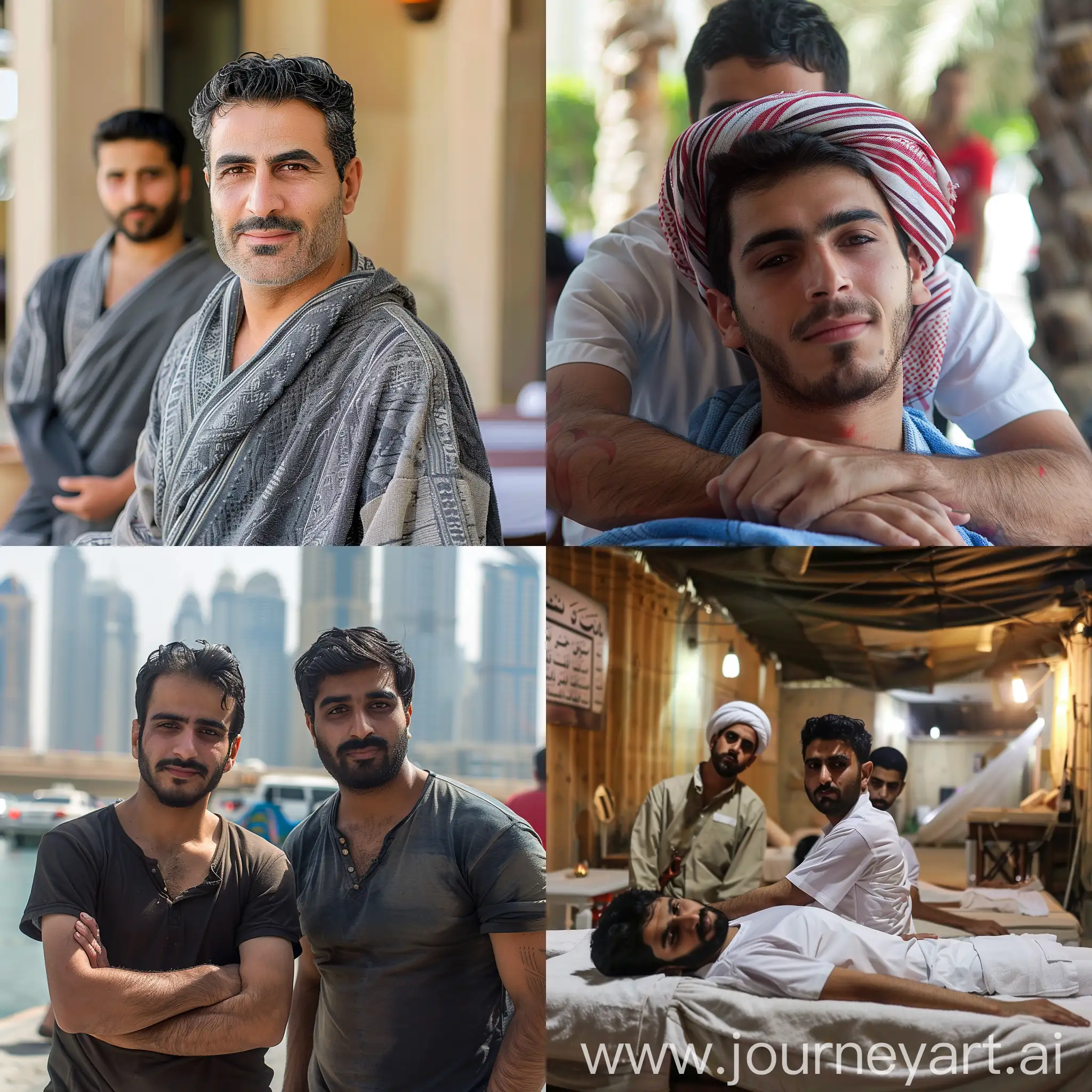 Иранские парни работают массажистами в Дубае