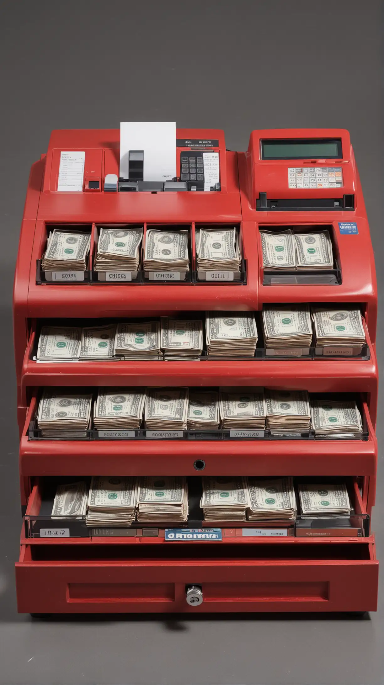 Front Cash Register with Red Space