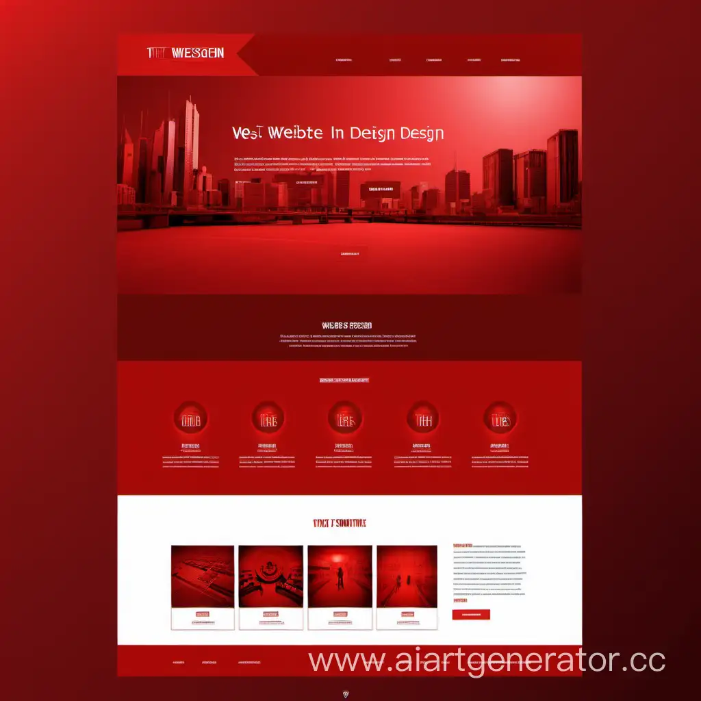 Дизайн сайта в рыжих тонах