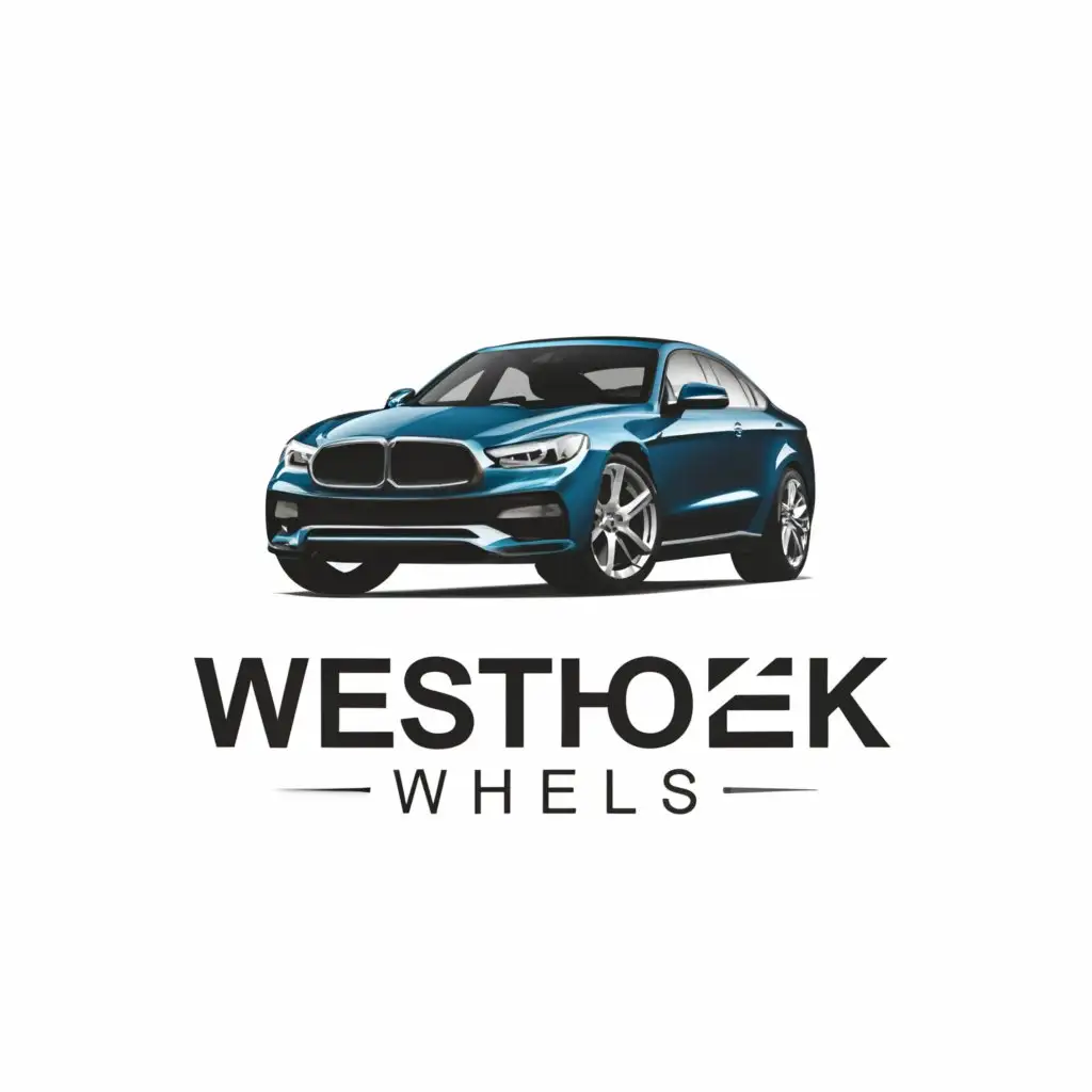 a logo design, with the text 'Westhoek Wheels', main symbol: Car, Moderate, be used in Automotive industry, colours 