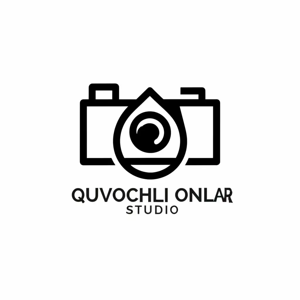 a logo design,with the text "QUVONCHLI ONLAR studio", main symbol:camera,Minimalistic,clear background