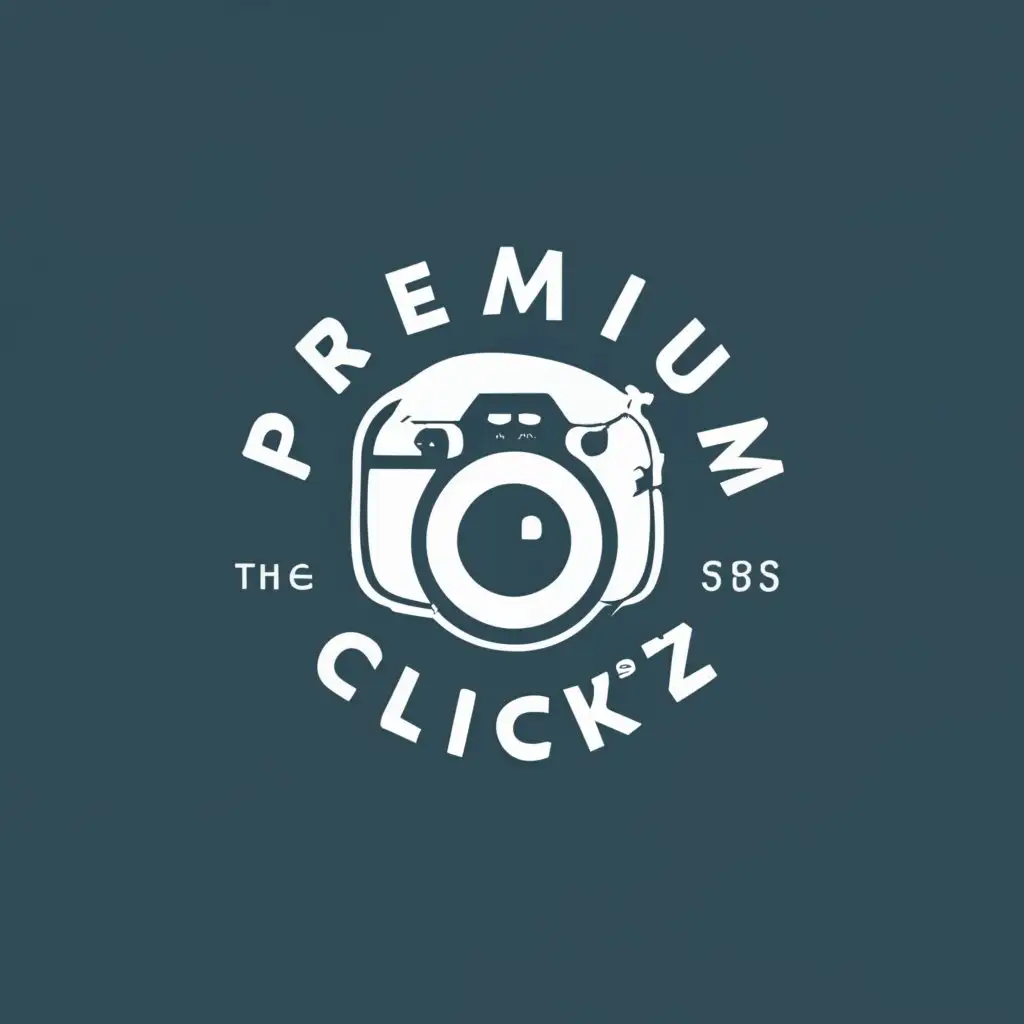 logo, photography, with the text "premium click'z", typography, be used in Events industry