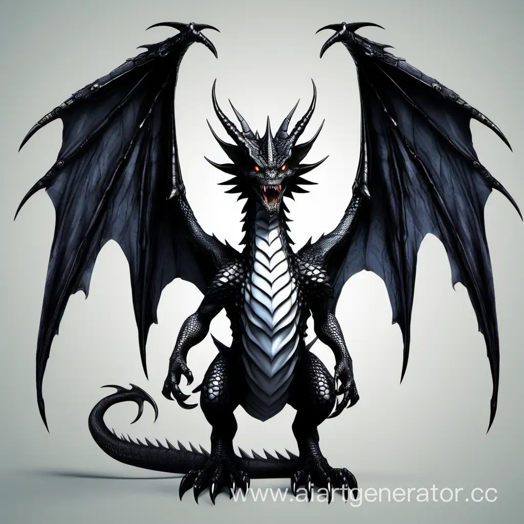 огромные драконий крылья но без бела, в центре гле сокращаются крылья два глаза и пасть полная клыков, с низу крыльев когти, крылья чорного цвета