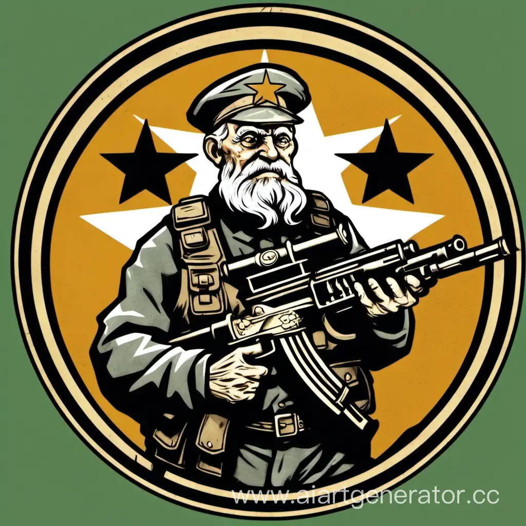 Grandpa-Maxim-Logo-Patriotic-Vigilance-with-Machine-Gun-and-Bulletproof-Vest