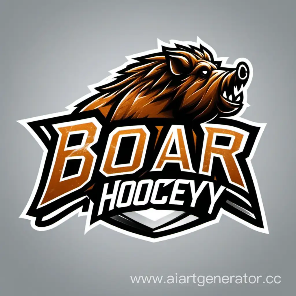 Dynamic-Boar-Mascot-Playing-Hockey
