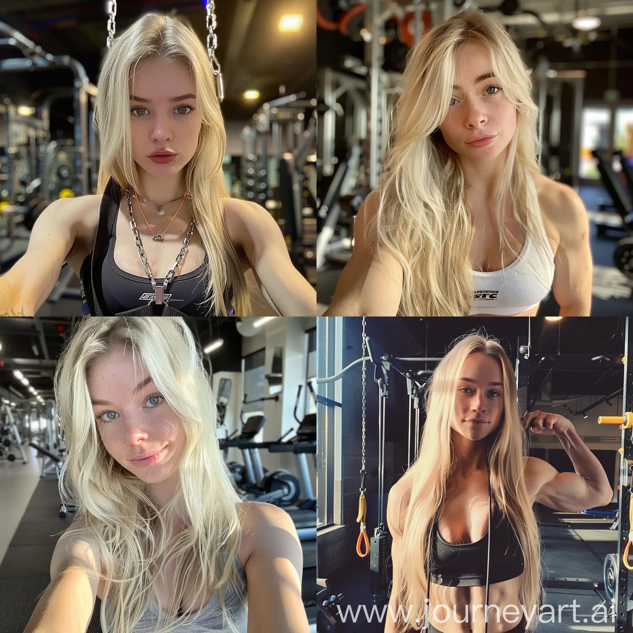 Blonde-Gym-Girl-in-Athletic-Wear-Exercising