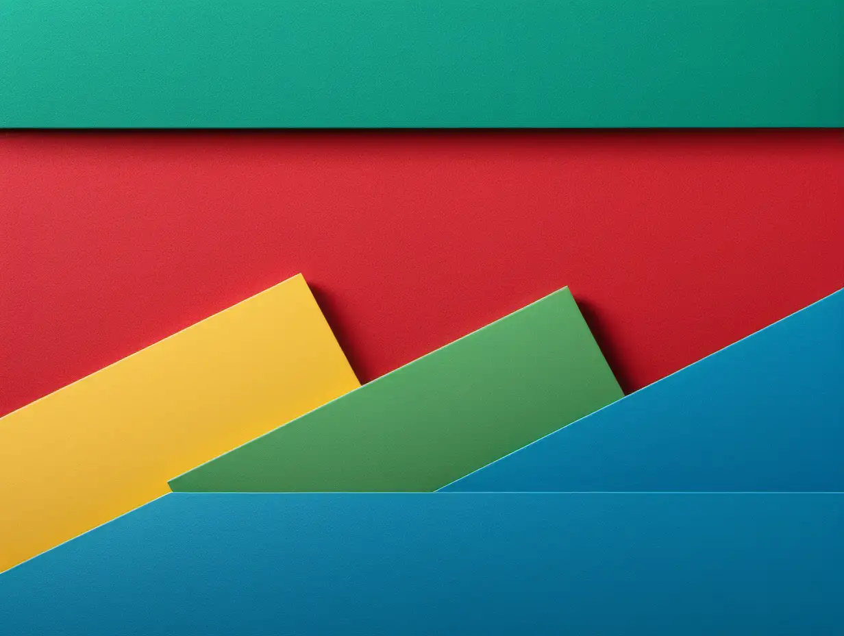 Colorful Material Design Background in Blue Green Red and Yellow