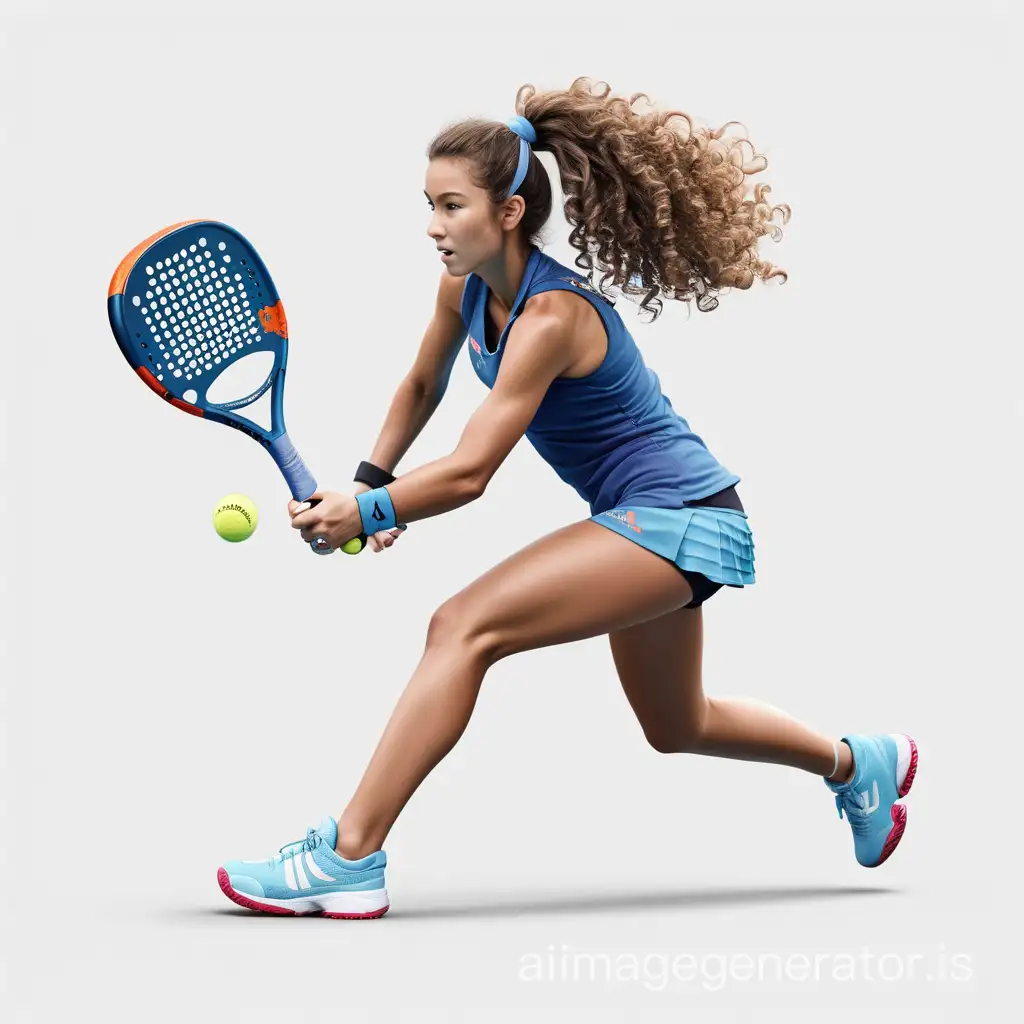 Dynamic Logo Design With Female Padel Player In 8k Resolution 