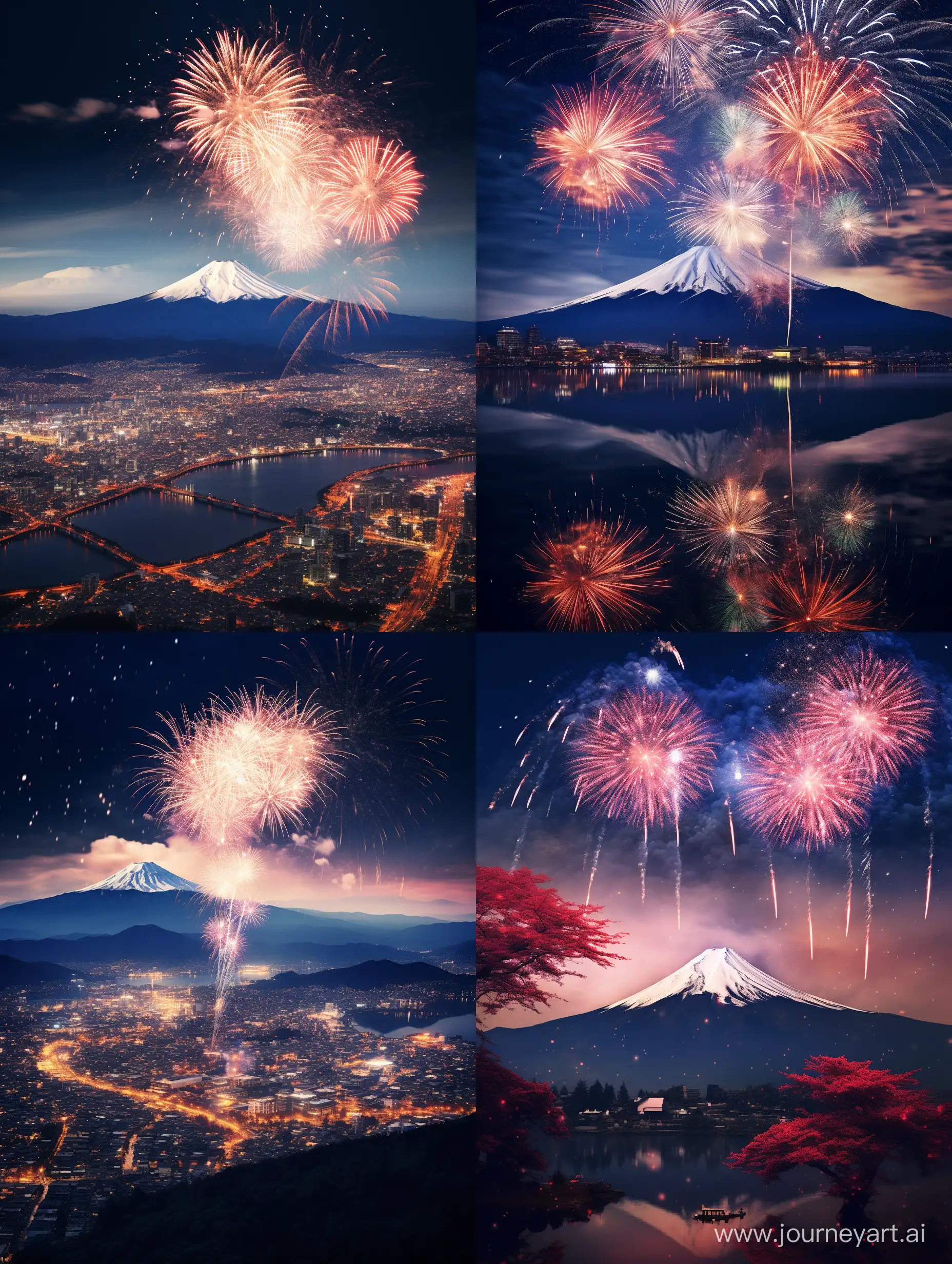 Spectacular-Firework-Display-at-Fuji-Mountain-Summit