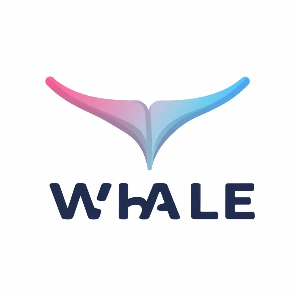a logo design,with the text "WHALE", main symbol:symbol text,Moderate,be used in Entertainment industry,clear background